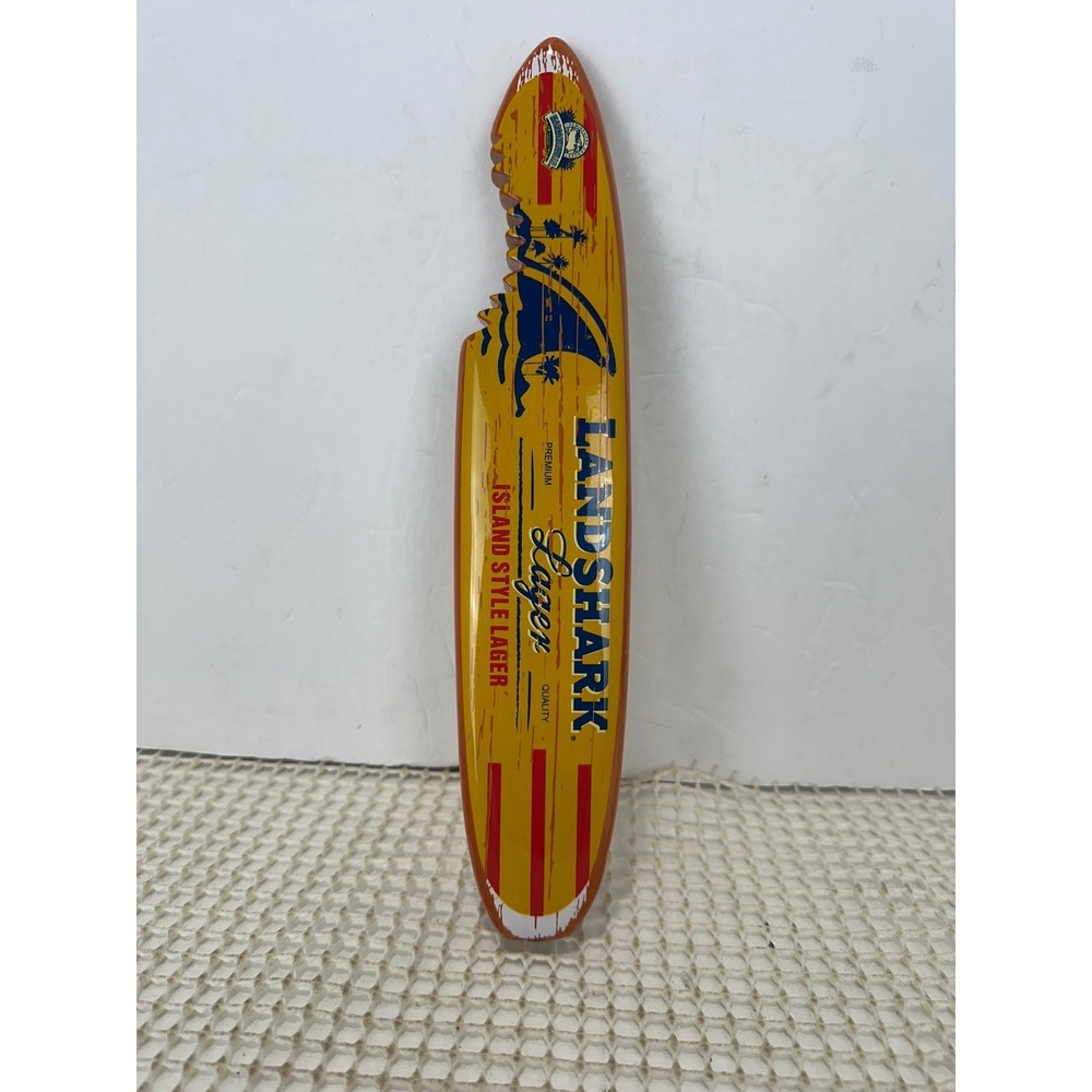 Landshark Lager Beer Tap Handle Surfboard Shark Bite Island Style 11" NEW W/ B0x